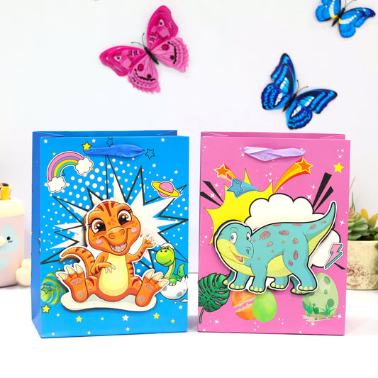 Roaring T-Rex & Dragon 3D Goodie Paper Gift Bags