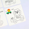 Animal-Themed Coloring Cards with Markers