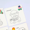 Animal-Themed Coloring Cards with Markers