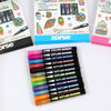 12 Color Outline Marker Pens – No Mess, All Style
