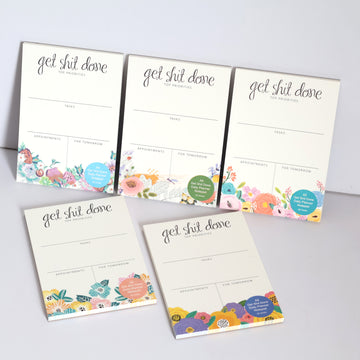Get Shit Done – Daily A5 Planner NotePad 📝 (60 Sheets)
