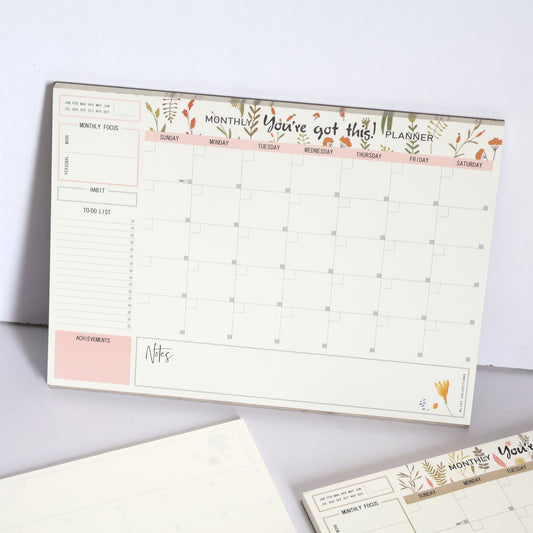 Plan Your Month Like a Pro – Monthly Planner Notepad