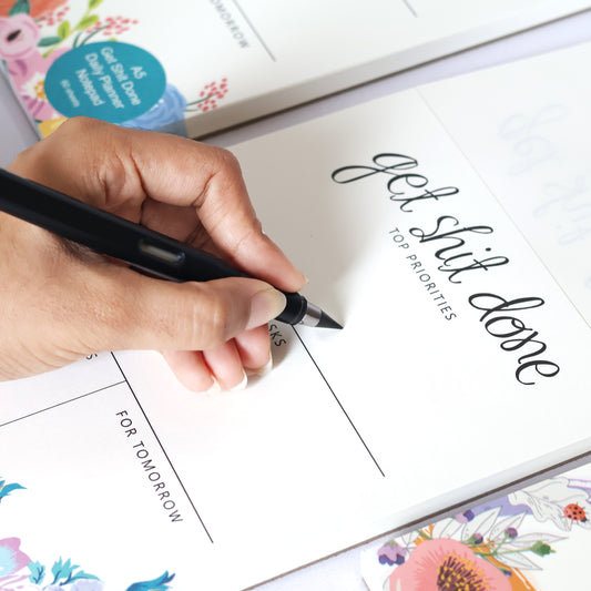 Get Shit Done – Daily A5 Planner NotePad 📝 (60 Sheets)