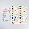 DIY Watercolor Pre-Printed Painting Cards with Brush