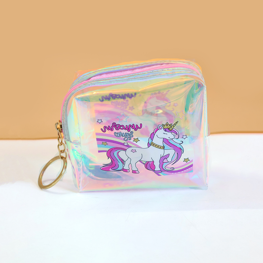 Transparent Holographic Multipurpose Pouch