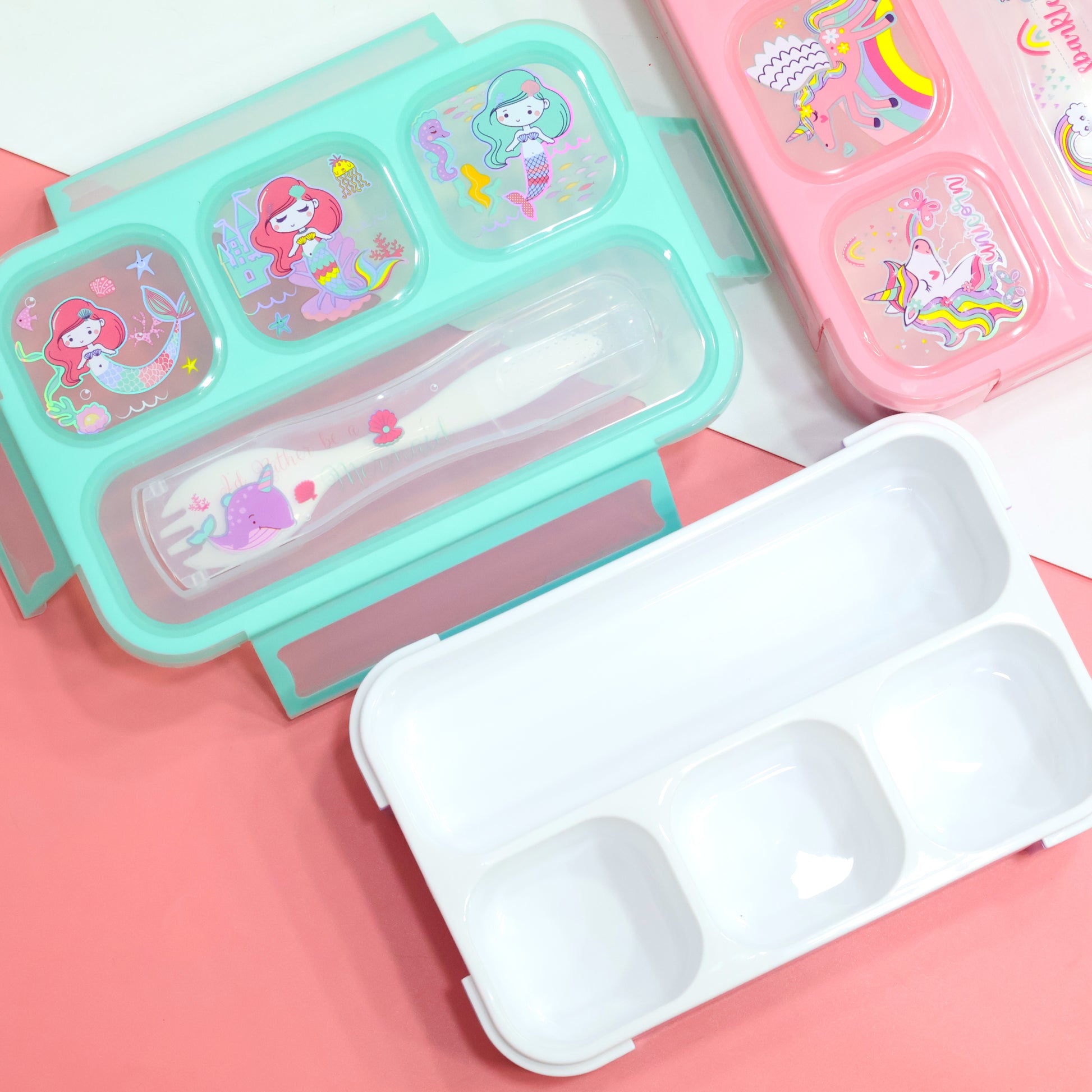 MINI Happy Bento Lunch Box Unicorn Mermaid 400ml