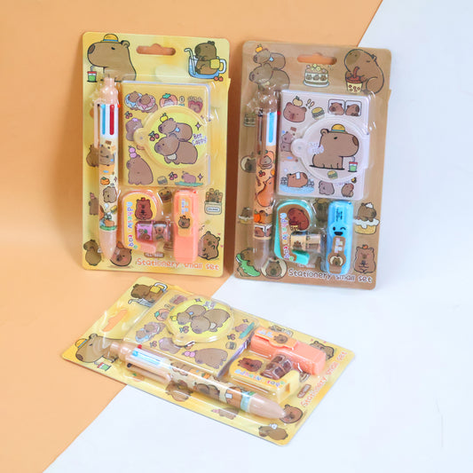 Capybara 4-in-1 Stationery Set