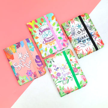 Floral theme assorted pocket notebooks with Spring and Summer designs