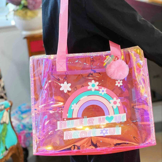 Sparkle in Style: Holographic Tote Bag