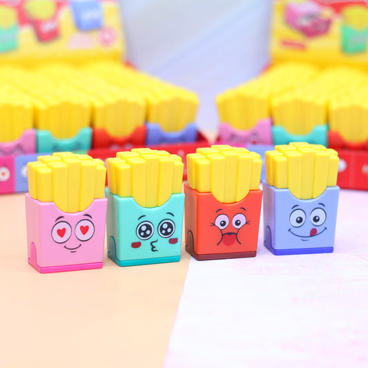 🍟2 in 1 Cute Fries Sharpener & Eraser Duo✏️