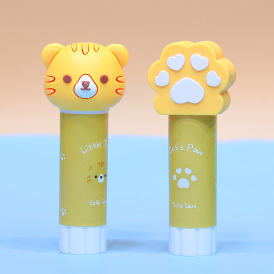 Little Tiger & Cat Paw Design Glue Stick