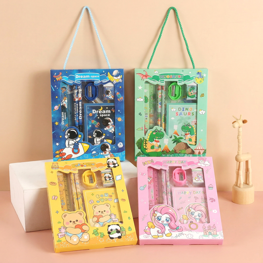 Adorable 6 in 1 Kids Stationery Gift Set