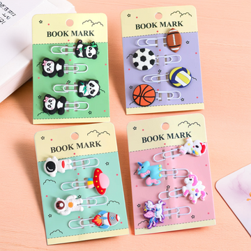 Smart Study Paperclip Bookmarks – Set of 4 Cute Themes