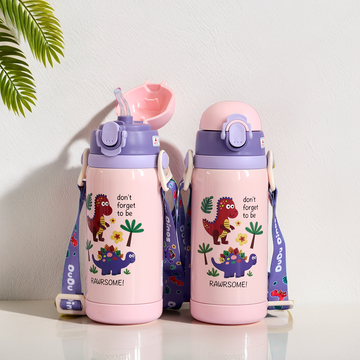 Dudu Dinos 2-in-1 Sipper Bottle | 450ml Leakproof Fun!