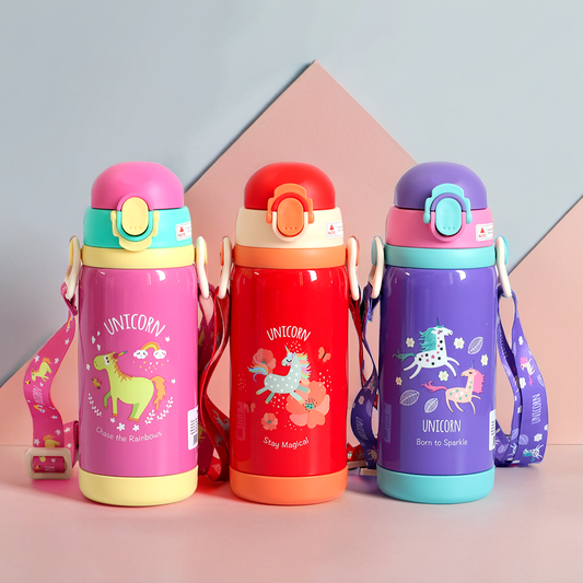 Unicorn Vacuum Bottle – 450ml Double Lid Magic