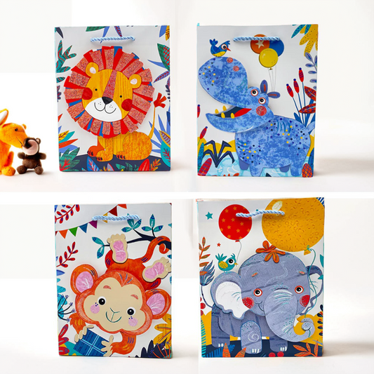 Jungle Animal 3D Paper Gift Bag