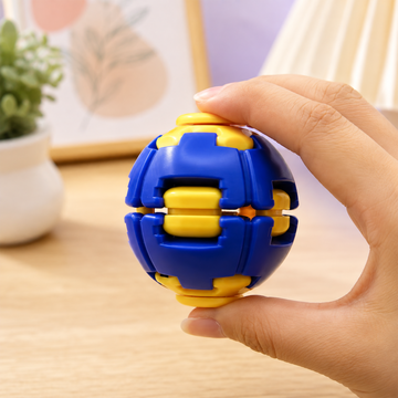 Interactive Press & Spin Fidget Ball – Rotating Sensory Stress Relief Toy