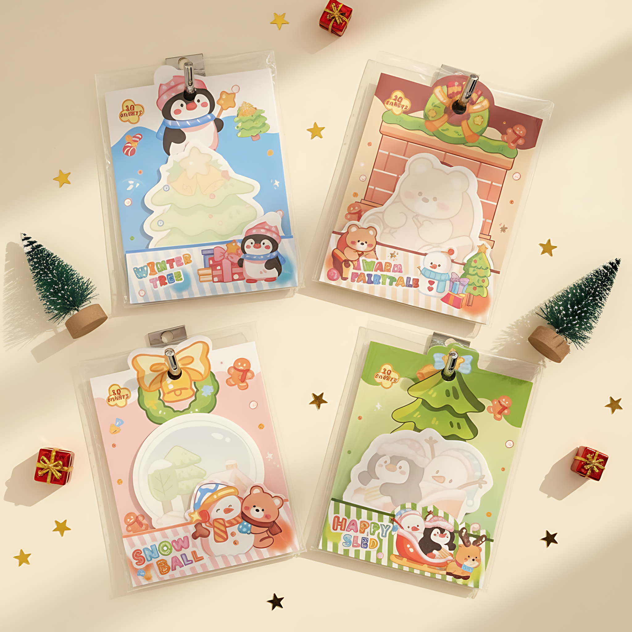 Jot & Jingle Winter Sticky Notes – Giftoo