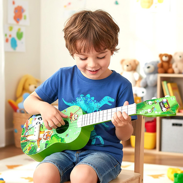 Kids 4-String Toy Guitar and Musical Instrument  for Little Musicians