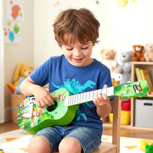 Jungle Safari Strummer: Interactive 4-String Guitar for Little Musicians