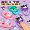 Kawaii Cartoon Slipper Shape Eraser