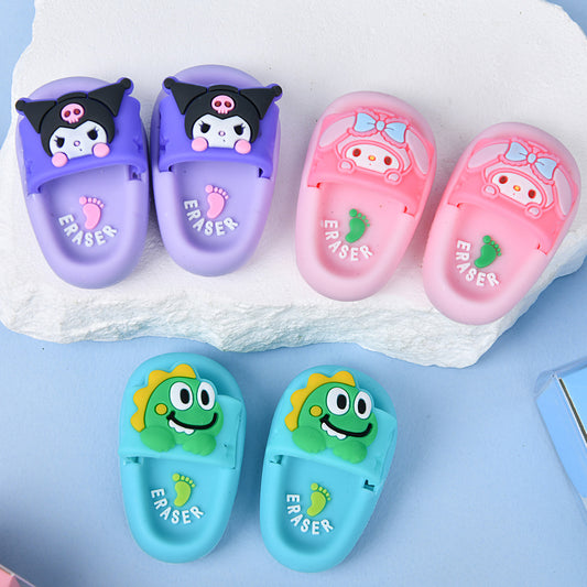 Kawaii Cartoon Slipper Shape Eraser