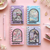 Kawaii Cartoon Water & Glitter Spiral Diary