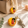 Kawaii Fruit Tart Keychain – Cute Simulated Dessert & Pastry Gold Clasp Bag Charm