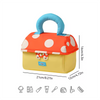 Kawaii Mushroom House Cosmetic Bag – Large Capacity Travel Pouch with Handle