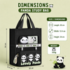 Kawaii Panda Student Tote Bag with Detachable Pencil Pouch | Large Capacity Study Bag