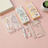 Kawaii Rabbit Geometry Box Set | 7 Pcs Transparent Mathematical Instrument Kit