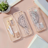 Kawaii Rabbit Geometry Box Set | 7 Pcs Transparent Mathematical Instrument Kit