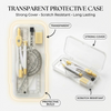 Kawaii Rabbit Geometry Box Set | 7 Pcs Transparent Mathematical Instrument Kit
