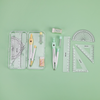 Kawaii Rabbit Geometry Box Set | 7 Pcs Transparent Mathematical Instrument Kit