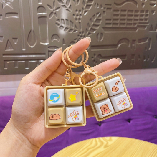 Capybara keyboard Fidget Keychain