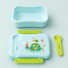 Kids Cartoon Animal Lunch Box |Cute Tiffin Box with 2 in 1 Fork/Spoon