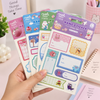 Kids Cute Name Sticker Sticky Tabs Set | Magic Forest