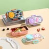 Kids Cute Secret Character Stainless Steel Single Compartment Lunch Box | 500ml + 80ml Bowl
