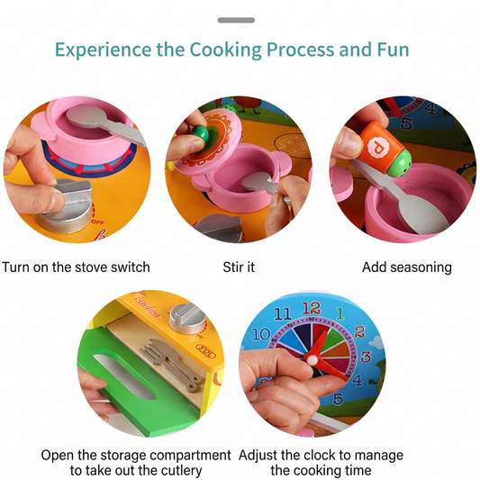 Educational Wooden Kitchen Playset