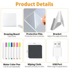 LED Acrylic Glow Drawing Board with Multi-Color Pens & Stand