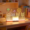 LED Acrylic Glow Drawing Board with Multi-Color Pens & Stand