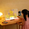 LED Acrylic Glow Drawing Board with Multi-Color Pens & Stand