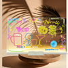LED Acrylic Glow Drawing Board with Multi-Color Pens & Stand