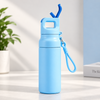 Leak-Proof Gym & School Water Bottle with Straw & Strap 500ml