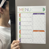 Magnetic Weekly Menu Planner and Grocery List for Fridge