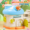 Mushroom House Piggy Bank – Cute Animal Coin Saving Box