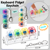 Mechanical Keyboard Switch Keychain with LED Light