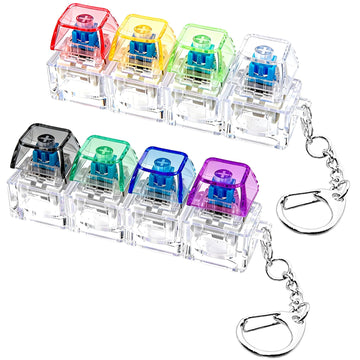 Mechanical Keyboard Switch Keychain with LED Light