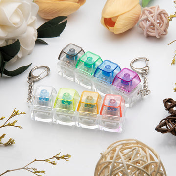 Mechanical Keyboard Switch Keychain with LED Light