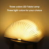 360° Foldable Wooden Book LED Lamp | USB-C Rechargeable Desk Light
